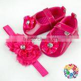 Cute Baby Orthopedic Shoes Royal Blue Baby Winter Shoes Baby Shoes Super Man Pattern With Headband thumbnail-4