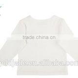 Wholesale Soft Cotton 0-2years Infant Toddler Shirts Long Sleeve White T-shirt thumbnail-2