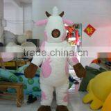 Strawberry Drink Milk Cow Mascot Costumes/Fur Plush Cow Mascot thumbnail-1