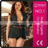 Sunspice Lingerie Wholesaler Hot Sale Fashionable New Style Long Transparent Night Gown thumbnail-2
