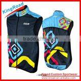New Style OEM Fully Sublimation Printing Sports Cycling Wind Breaker Vest/sleeveless/gilets thumbnail-1