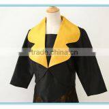 High Quality Lace Stitching Contrast Color Neck Collar Design Of Ladies Suits thumbnail-5