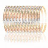 Laser Cut 6 MM Three Tone Plated Side Veni Bangle thumbnail-1