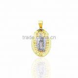 Two Tone Plated Religious Mother Mary Pendant thumbnail-1
