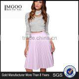 MGOO New Arrival 2015 Custom Made Chiffon Pink Pleated Skirts Summer A Line Fancy Long Skirts 15145B333 thumbnail-1