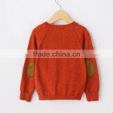 V Neck Long Sleeve One Pocket Plain Color Toddler Sweater thumbnail-2