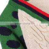 High Quality Contrast Color Cable Knit Boy's V-neck Cardigan Sweater thumbnail-5