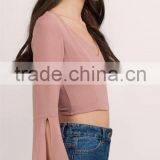 Latest Fashion Women Sexy Crop Tops Stylish Long Sleeve Backless Top for Women thumbnail-4