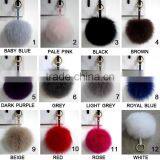 Myfur Factory Price Big Colorful Fox Fur Ball Pom Pom Keyring Pendant thumbnail-6