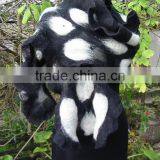 Felt Shawl,Nuno Felt Shawl,Felt Wrap Shawl,Merino Wool Shawl,Black Shawl,European Shawl, Wool Cape,Nuno Felt Capelet,Handmade thumbnail-5