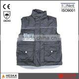 Mens Velvet Waistcoat Padding Multi-pocket Vest thumbnail-1
