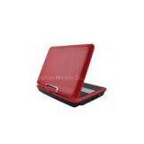 Swivel Red 9 Inch Portable DVD Playe With AV Input and USB Port