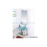 Sell Sandblast Galss Basin With Glass Bedplate and Stainless Steel Bracket thumbnail-1