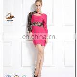 Latest Casual Pink Bodycon Lace Back Dresses Cocktail thumbnail-4