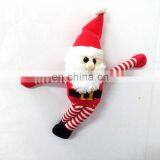 Custom Creative Christmas Decoration Santa Claus Plush Toy Fridge Magnet