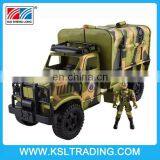 Military Fighter Truck Toy With Various Shooting Sounds and Light, Mini Army Soldier Included thumbnail-3