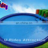 Distribution price inflatable slide and round swimming water pool For Amusement park