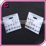 9pcs/set 2017 Amazon Hot Sell Europe and the United States Jewelry Pearl Stack Earrings thumbnail-3