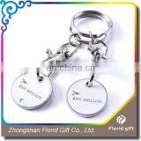 Euro Coin Size Metal Custom Trolley Token Coin With Keyring Keychain thumbnail-4
