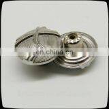 Garment Accessories, Nickel Zinc Alloy Embossing Logo Tack Button for Clothing