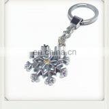 Promotional Gifts Snowflake Keyring With Rhinestone