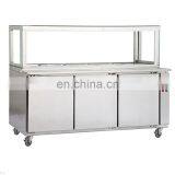 Stainless Steel Pizza Prep Table Refrigerator Refrigerated Pizza Table Restaurant Equipment