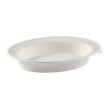 Disposable Oval Bowls: 32 OZ. Compostable Heavy Molded Fiber Oval Bowl SS-SBB832 thumbnail-2