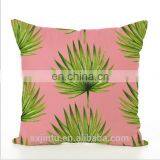 Pink 18 x 18 Inch Plants Linen Cotton Fabric Square Cushion Cover Throw Pillow Case thumbnail-5