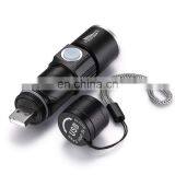 Mini USB Rechargeable Bike Bicycle LED Flashlight Waterproof thumbnail-2