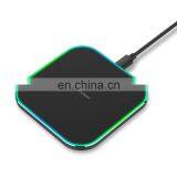 Square Ultra Slim Design Wireless Charging Temperature Protection Fast Charging LED Light QI Wireless Charger thumbnail-4