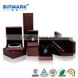 China Manufacturers Wholesale Wine Red Custom PU Jewelry Box thumbnail-2