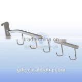 5 Hooks Metal Chrome Slatwall Display Accessories thumbnail-2