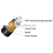 Messenger Fiber Optic Cable 2 Strand G652d 48 Core Adss Optic Fiber Cable Kevlar Reinforced Cable