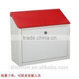 Metal House Mailbox for Residential Wall-mounted Blue Powdercoated Finish Waterproof Outdoor Used thumbnail-2