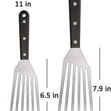 Slotted Offset Fish Slice Spatula Stainless Steel Food Turner for Pancake Sliders thumbnail-5