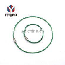 2020 Hot Selling Metal 5MM Keychain Cable Wire Rope Key Ring With Screw thumbnail-3
