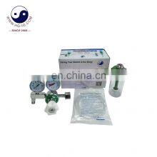 HG-IG High Quality Double Gauge Medical Oxygen Regulator Oxygen Flowmeter With Humidifier Bottle