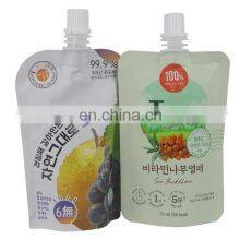 Custom Print Shaped Juice Spout Pouch Drinks Stand up Plastic Packaging Bag Aluminum Foil Doypack With Top