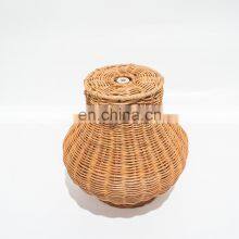 New Design Rattan Lamp Shade Hanging Pendant Light Unique Hottest 2023 Wicker Woven Lamp Light Shade Best Wholesale thumbnail-3