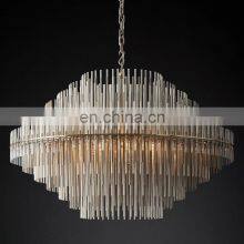 Emile New Retro Style Light Luxury Light Atmospheric Luxury Iron Pipe Crystal Chandelier thumbnail-2