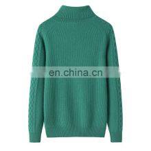 Women's Casual Winter Cashmere Turtleneck Sweaters Custom Rib Knitted Mock Neck Jumper Solid Pattern Pullovers With OEM Service thumbnail-3
