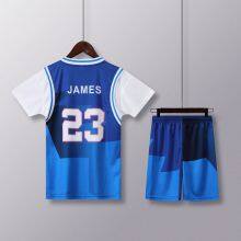 Wholesale Personalized Customizable 100% Polyester Basketball Jersey Mesh Breathable Sport Training Basketball Uniform Set For Men Kids thumbnail-4