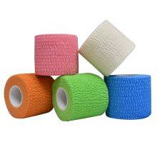 Self Adhesive Bandage Breathable Cohesive Bandage Wrap Rolls Non-Woven Elastic Tape for Stretch Athletic thumbnail-1