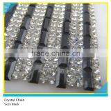 24*40 cm Black Crystal Material Rhinestone Glue Sheet 5*15 mm Rectangle Shape thumbnail-1