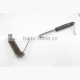 Amazon Hot Rank 12'' BBQ Grill Brush Zinc Plated Wire Bbq Cleaning Brush 12inch Steel Wire Brush Custom thumbnail-2