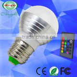 indoor 3w rgb color temperature changing led christmas light bulb