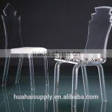 Modern Acrylic Hotel Chair Plastic Chair With Fabric Cushion thumbnail-1