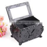 D16 ANPHY Cabinet Flower Pattern Storage Case With Mirror Jewelry Box Holder Display Stock thumbnail-3