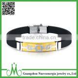 New Style Cheap Bracelet Silicone Bracelet With Magnetic Stainless Clasp thumbnail-1