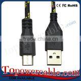 Premium Dual Colors Durable Nylon Weave Fabric Micro Usb Cables Usb Cable For Samsung thumbnail-2